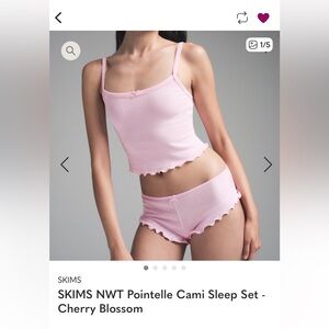 SKIMS NWT Cherry Blossom Cami Sleep Set